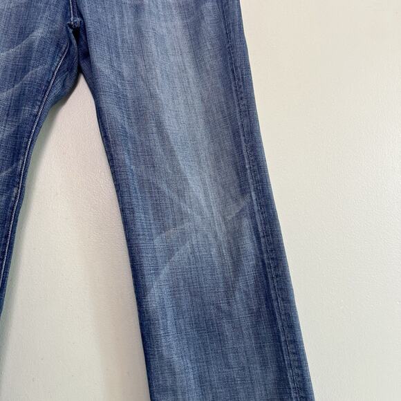 7 For All Mankind Men's Austyn Jeans Sz 40x34 Faded Denim Straight Leg Blue - Picture 4 of 16